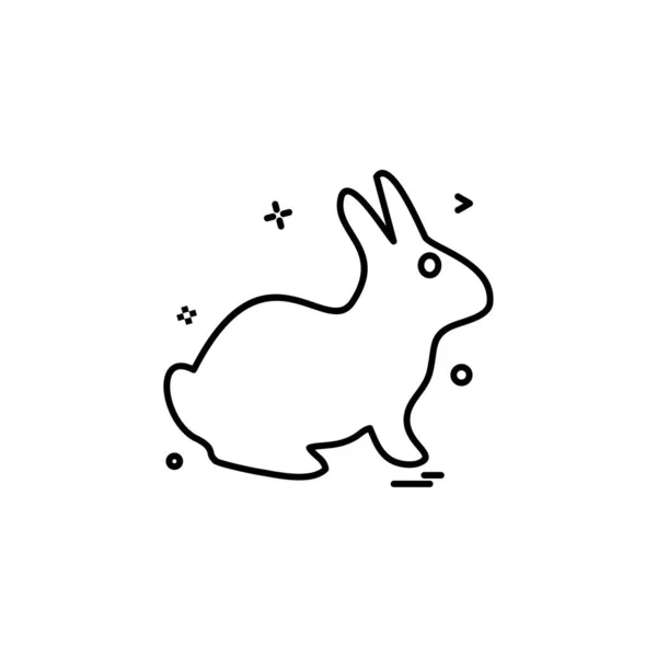 Rabbit Icon Design Vector — Stock Vector
