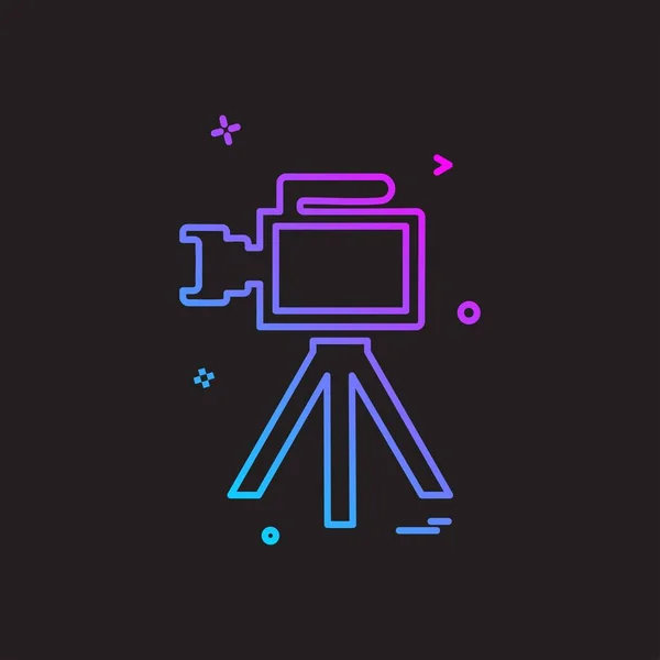 Camera Icon Design Vector — Stock Vector