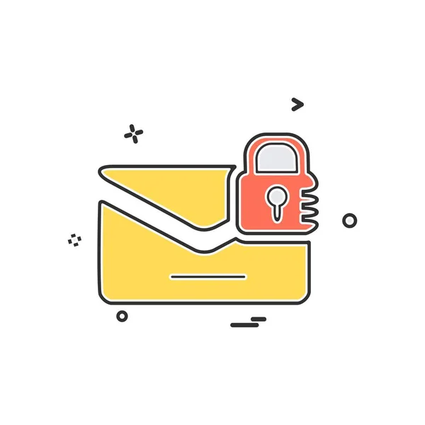 Envelope Icon Design Vector — Stock Vector