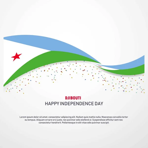 Dżibuti Szczęśliwy Dzień Niepodległości Tło — Wektor stockowy