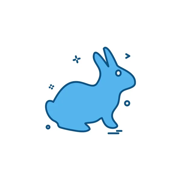 Rabbit Flat Icon Vector Illustration — Stock Vector