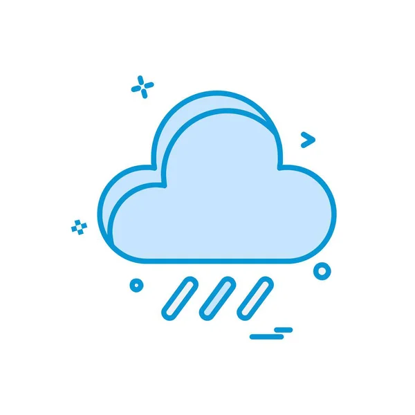 Wolke Icon Design Bunte Vektorillustration — Stockvektor