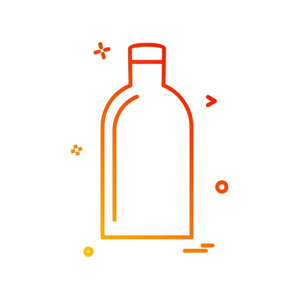 Fles Pictogram Ontwerp Kleurrijke Vectorillustratie — Stockvector