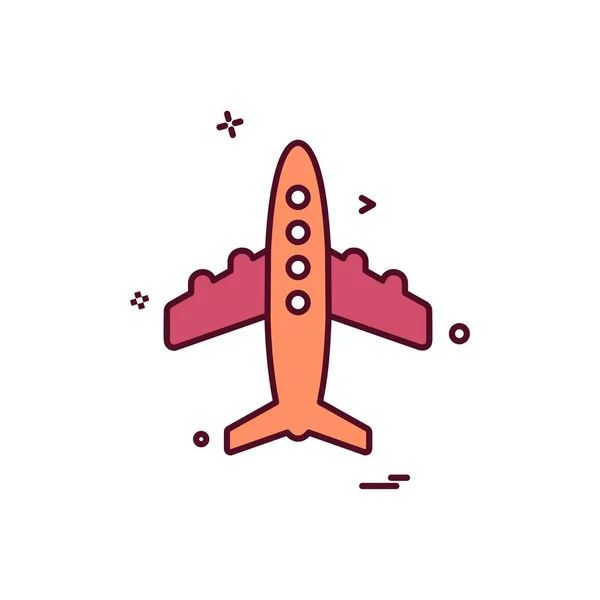 Aeroplane Icon Design Vector — 스톡 벡터