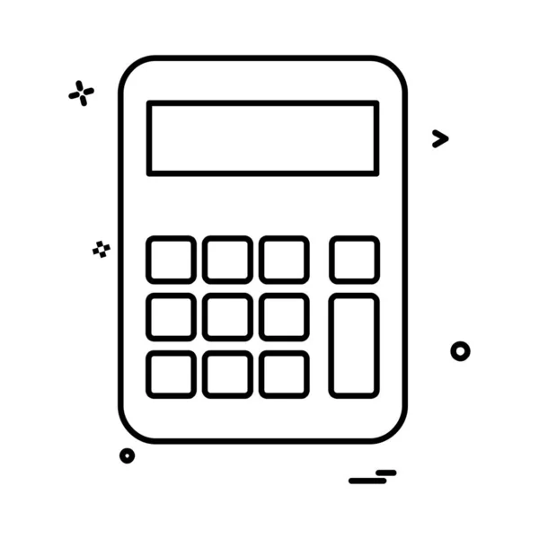 Calcolatrice Icona Vettoriale Progettazione — Vettoriale Stock