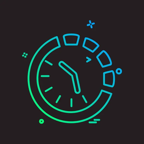 Uhr Flache Icon Vektor Illustration — Stockvektor