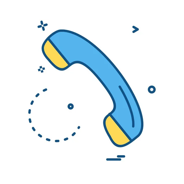 Call Icon Design Bunte Vektorillustration — Stockvektor