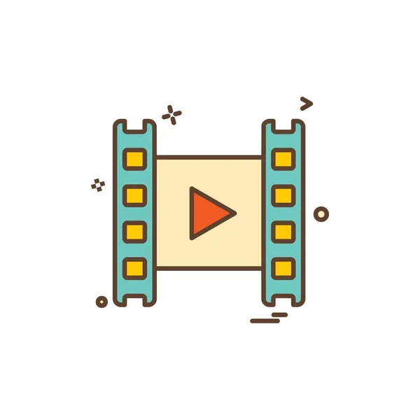 Media Player Icon Design Vectoriel — Image vectorielle