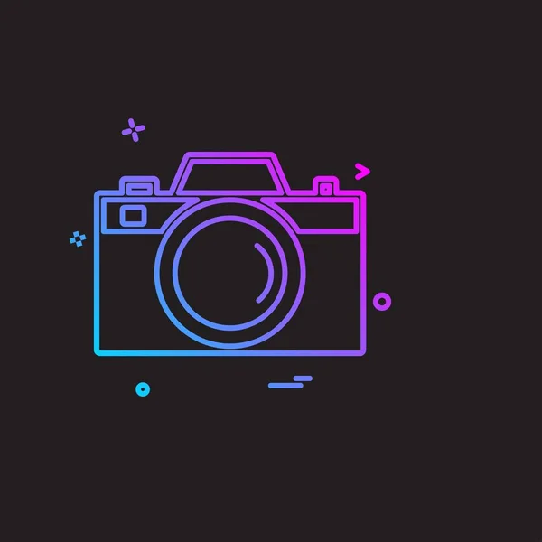 Media Camera Pictogram Ontwerp Vector — Stockvector
