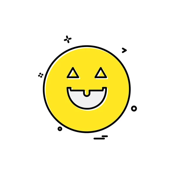Desain Ikon Emoji Ilustrasi Vektor Penuh Warna - Stok Vektor