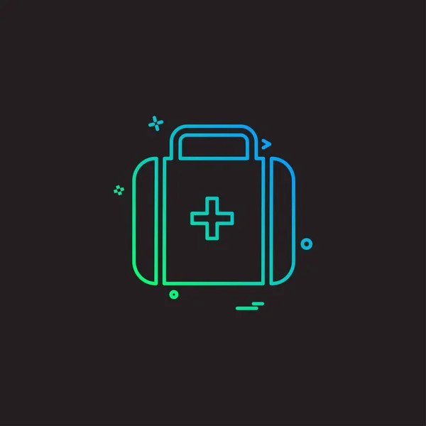First Aid Firstaid Medical Medicine Box Icon Vector Desige - Stok Vektor