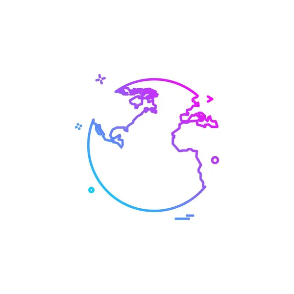 Welt Globus Symbol Design Vektor — Stockvektor