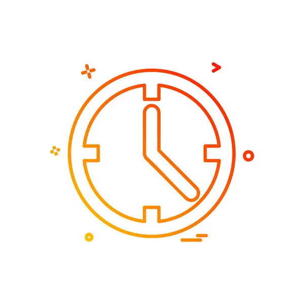 Uhr Flache Icon Vektor Illustration — Stockvektor