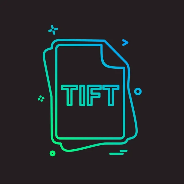 Tift Type Fichier Icon Design Vector — Image vectorielle