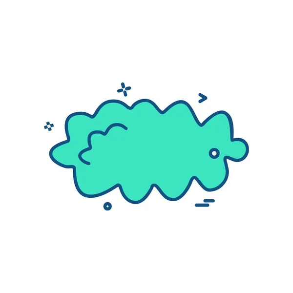 Wolke Icon Design Bunte Vektorillustration — Stockvektor