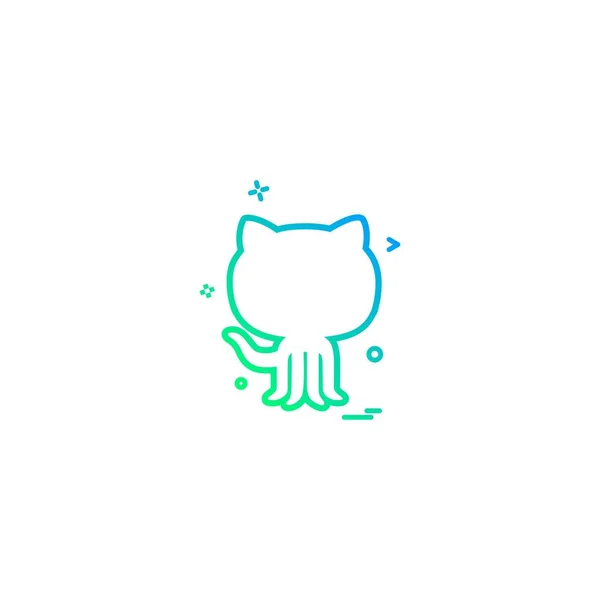 Github Ícone Vetor Design — Vetor de Stock