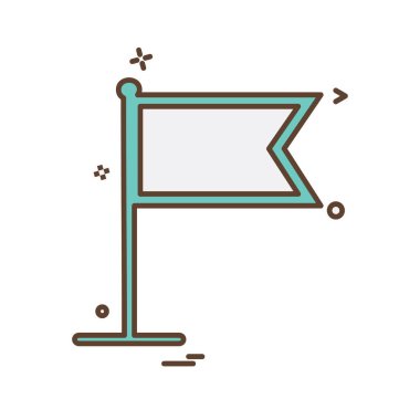 Bayrak simgesi tasarım vektörü