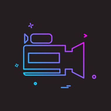 Kamera simgesi tasarım vektörü