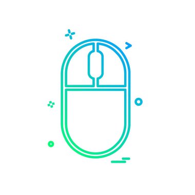 Bilgisayar fare düz simge vektör çizim 