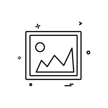 Resim simge tasarlamak vektör 