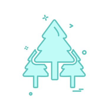 Ağaç simgesi tasarım vektörü