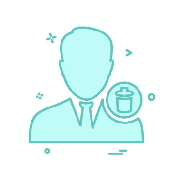 Avatar erkek simge tasarım vektörü