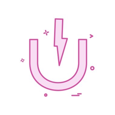 Mıknatıs güç simge vektör tasarımı