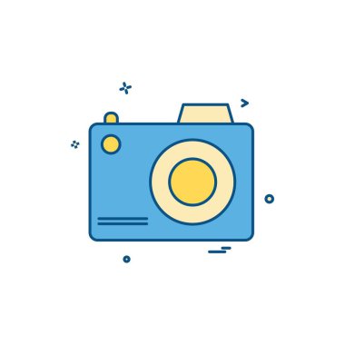 Kamera simgesi tasarım vektörü 