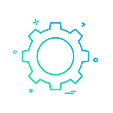 Vites simgesi tasarım vektörü