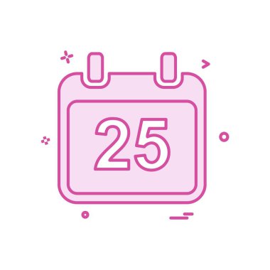 Noel 25 Aralık takvim simge tasarlamak vektör