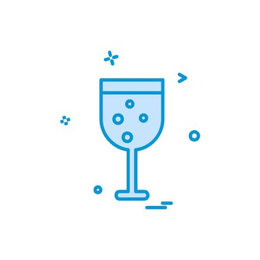 İçki simgesi tasarım, renkli vektör çizim 