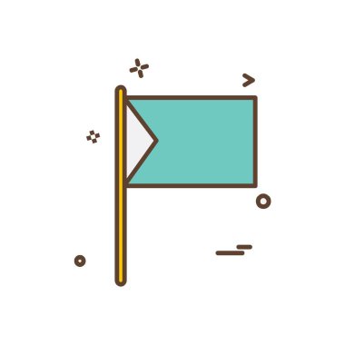 Bayrak simgesi tasarım vektörü