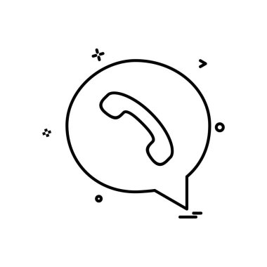 SMS sohbet arama simge vektör tasarımı