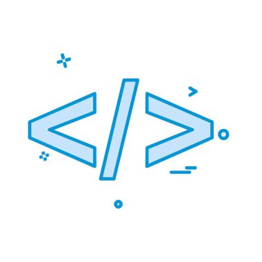 Kod simgesi tasarım vektörü