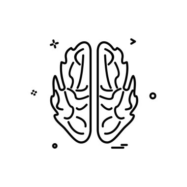 Beyin simge tasarlamak vektör