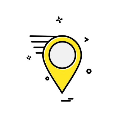 Navigasyon simgesi tasarım vektörü