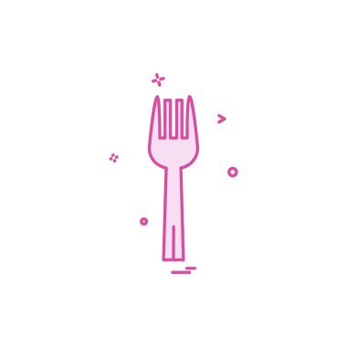 Çatal simge tasarlamak vektör 