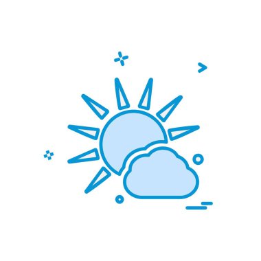 Güneş simgesi tasarım vektörü