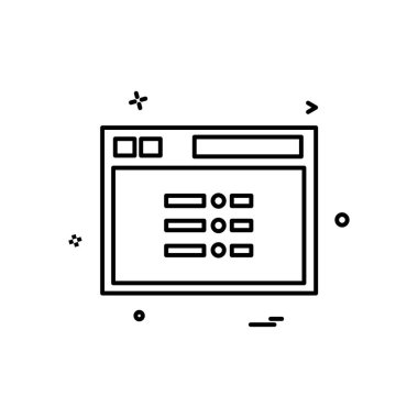 Web yerleşim simgesi tasarım vektörü