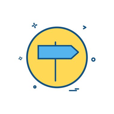 Yön şu temel simge vektör tasarımı