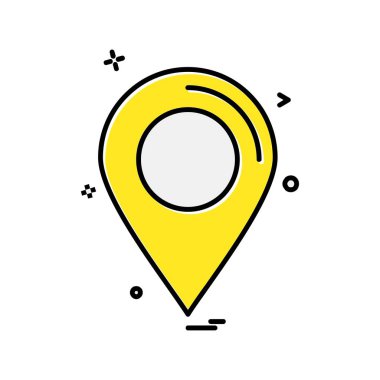 Gezinti simgesi tasarım, renkli vektör çizim