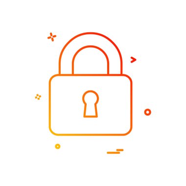 kilit güvenli güvenlik simge vektör tasarımı