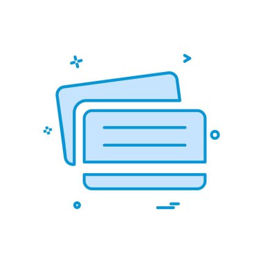 Kredi kartı simgesi tasarım, renkli vektör çizim