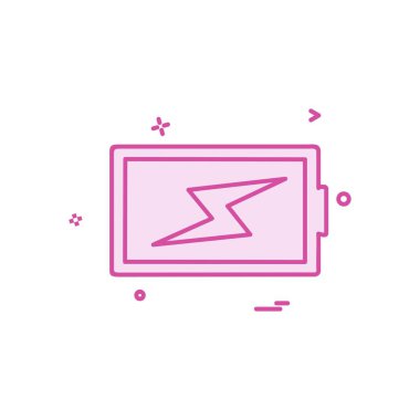 Batarya simgesi tasarım vektörü