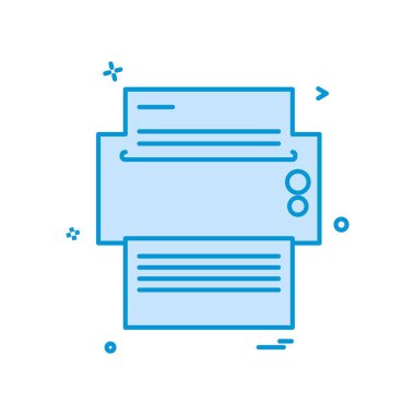 Yazıcı simgesi tasarım, vektör çizim