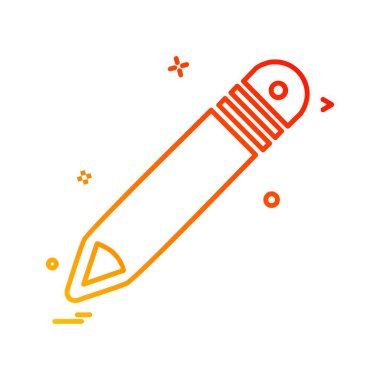 Kalem simgesi tasarım vektörü 