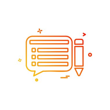 İleti simgesi tasarım vektörü