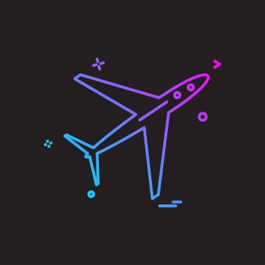 Uçak simgesi tasarım vektörü