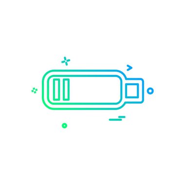 Batarya simgesi tasarım vektörü