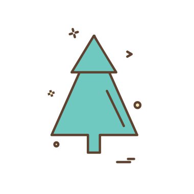 Noel ağacı simge tasarlamak vektör